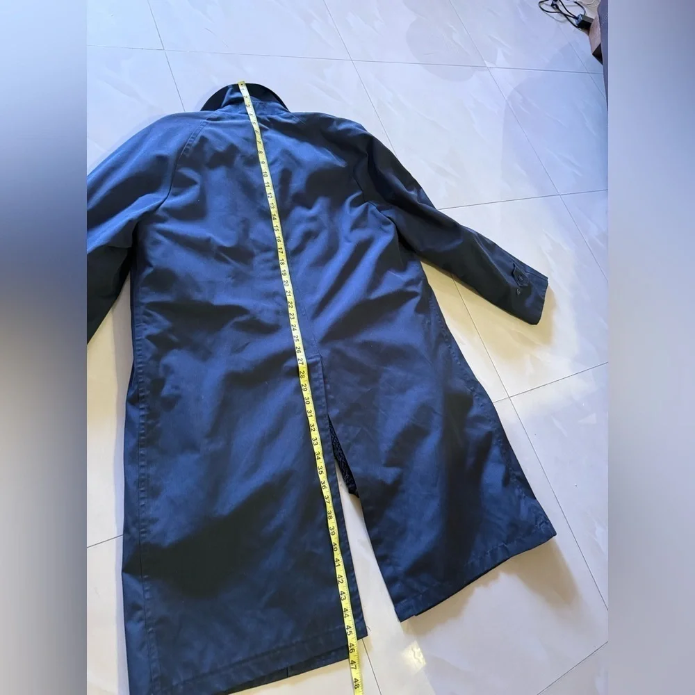 Christopher Hayes Mens Thin sulfate black Lining nylon polyester Trench Coat 42